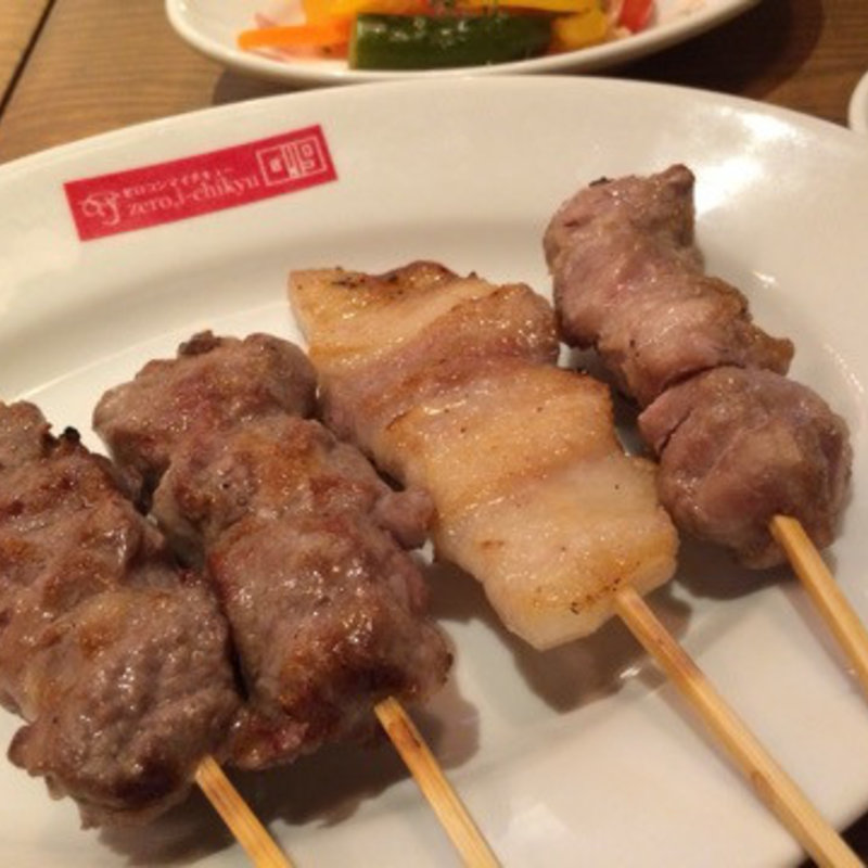 特選串4種盛り(羊肉酒場0,19 御茶ノ水ワテラス店)