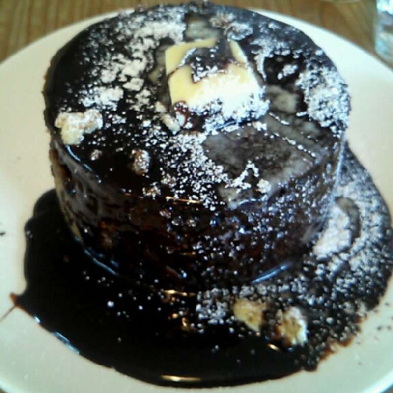 最強のチョコホットケーキ(美山珈琲)