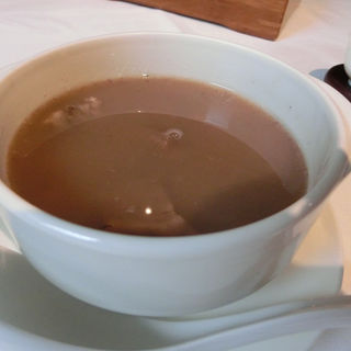 髪菜と蓮根 豚舌の炊き込みスープ(聘珍樓 横濱本店)