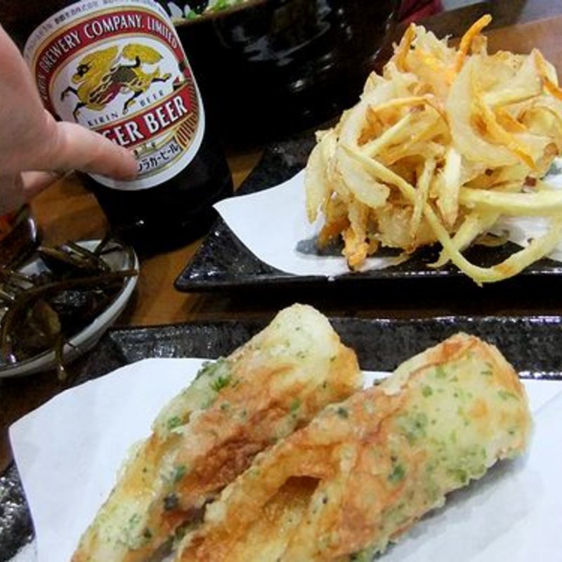 ちくわのいそべ揚げ(肉ちゃんうどん博多駅南店)