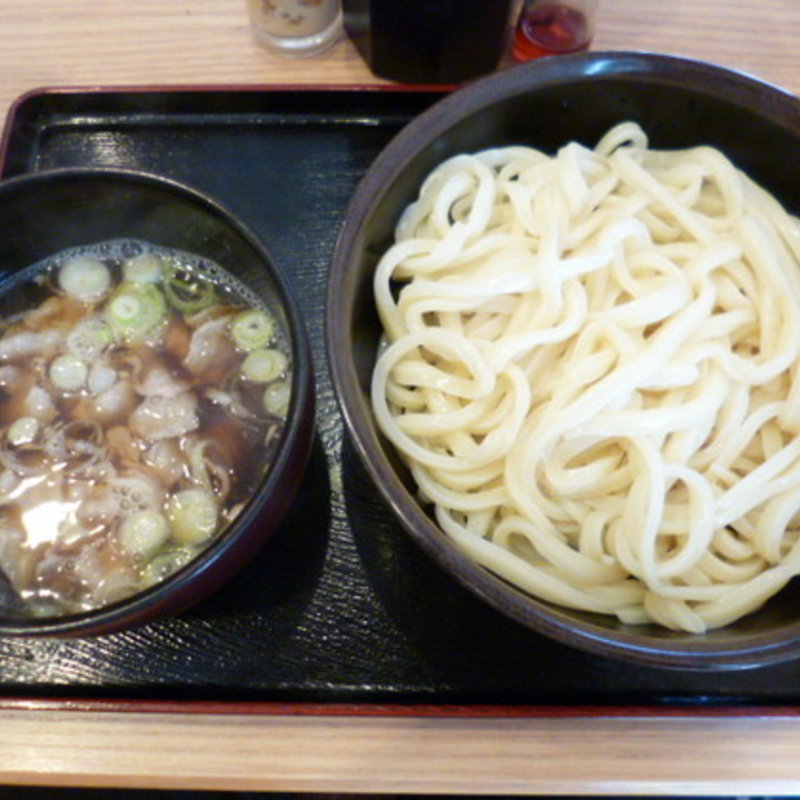 肉汁うどん(冷やし400g・茹で後？)(自家製うどん　武吉志 （たけよし）)