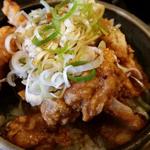 からあげ丼(自己流ラーメン綿麺 （わためん）)