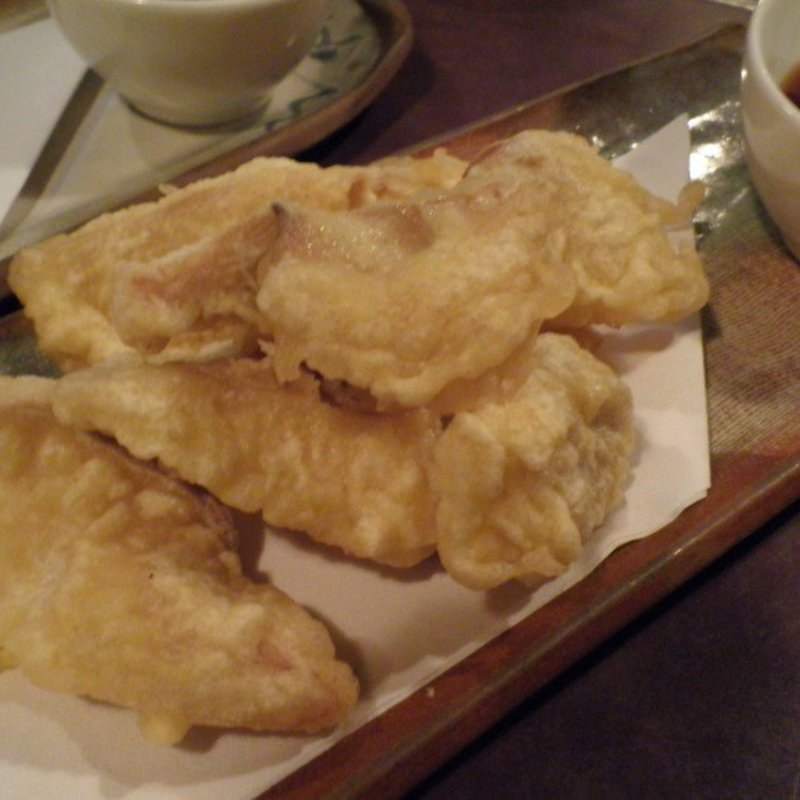 あわび茸の天ぷら(花々)