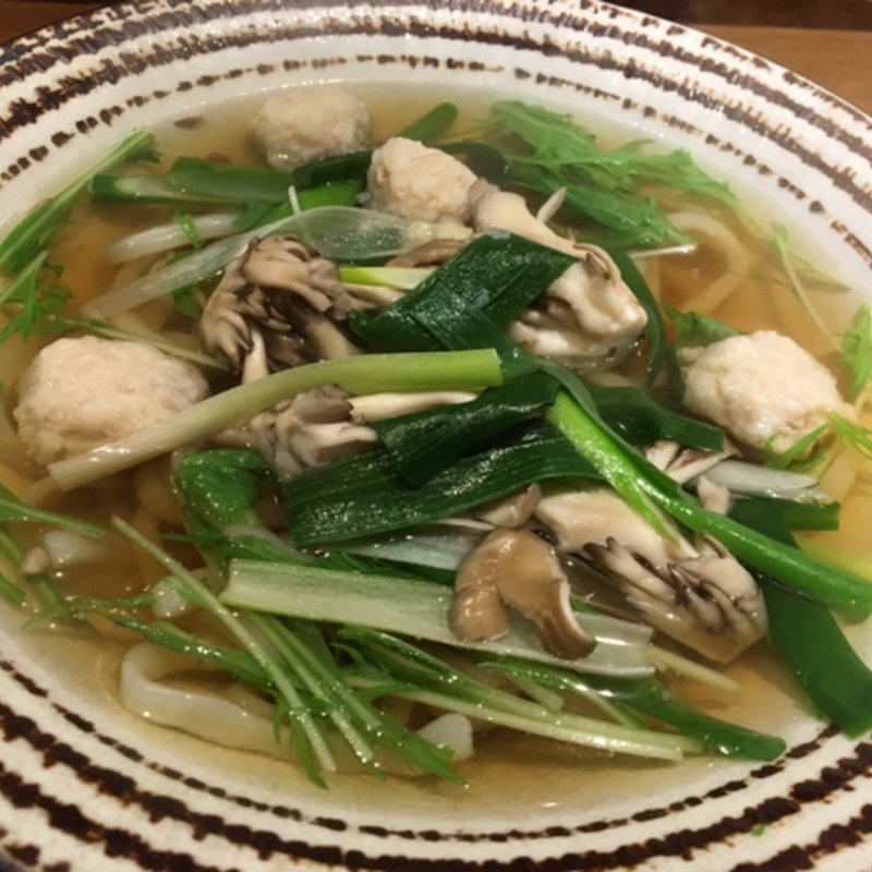 舞茸とつくねのハリハリうどん(Hanaichi -花いち- 横浜)