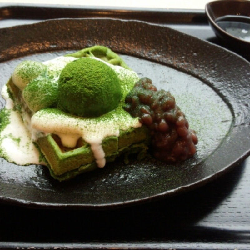 抹茶ﾜｯﾌﾙ(茶の環 本店 （cha-no-wa）)