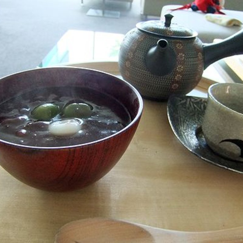 宇治小餅ぜんざいと八女の煎茶(茶房 わらび野)