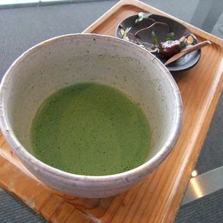 抹茶 お菓子添え