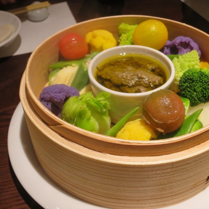 せいろ蒸し野菜のバーニャカウダ(茶良ら 3丁目店 （サララ）)