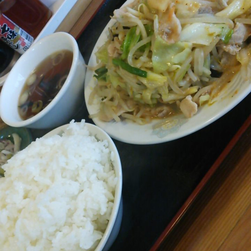 スタミナ肉野菜炒め定食(手打ラーメン　華饌 )