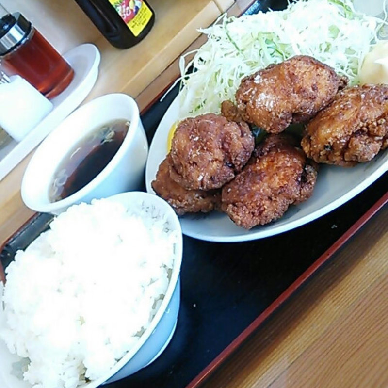 唐揚げ定食(手打ラーメン　華饌 )