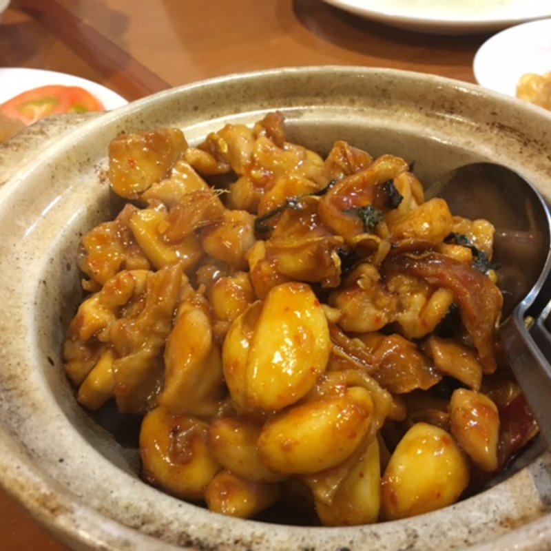 鶏肉とにんにくの炒め(蓮香園 新館)