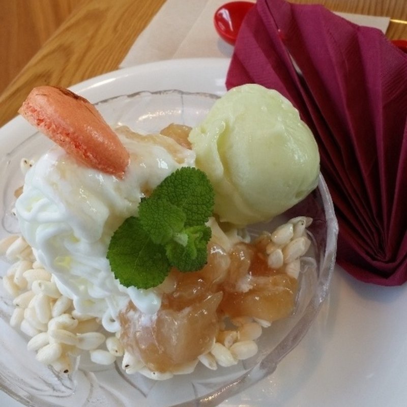 桃のスパゲティジェラート(藤桃庵 （トウトウアン）)