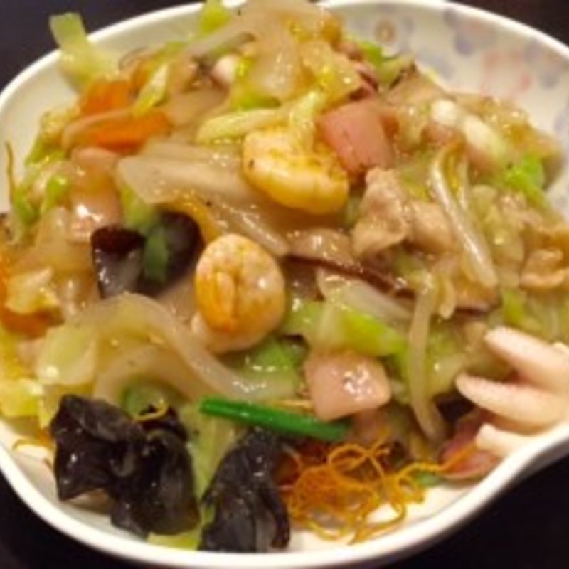 皿うどん(蘇州林飲茶店)