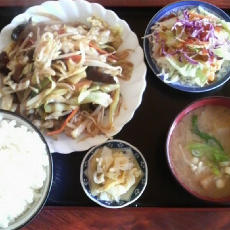 野菜炒め定食(蘭蘭)