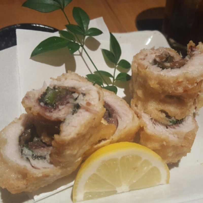 いわしの梅しそ巻き揚げ(かに漁師の家)