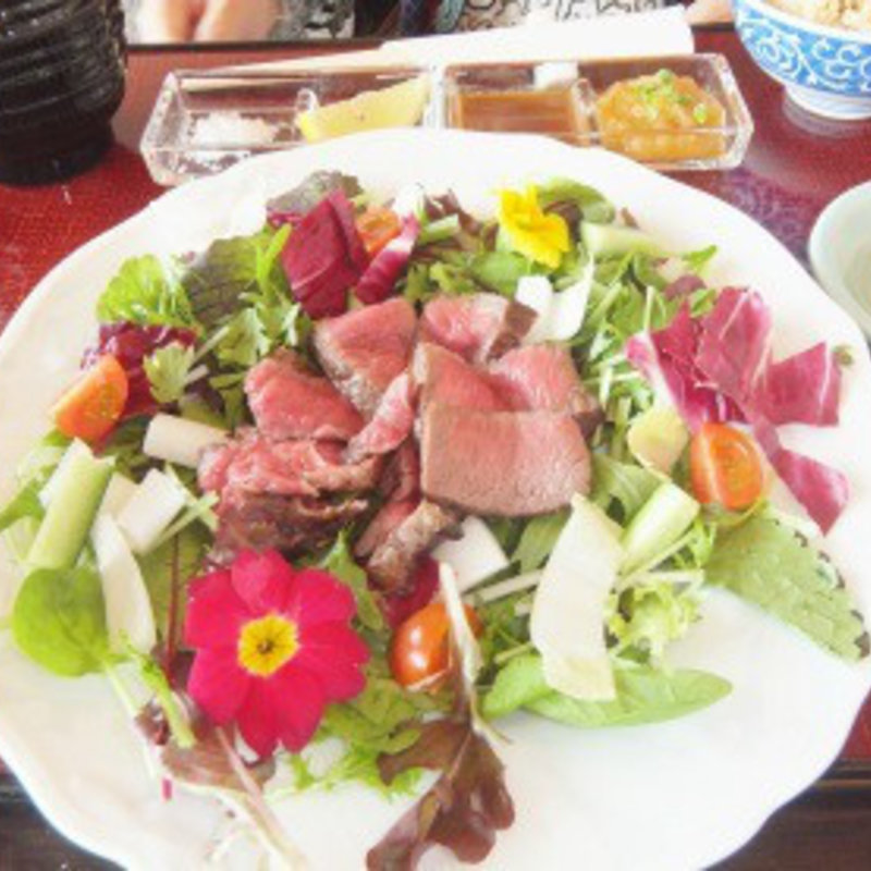 A5ランク黒毛和牛ステーキサラダセット(行庵 （【旧店名】 万葉）)