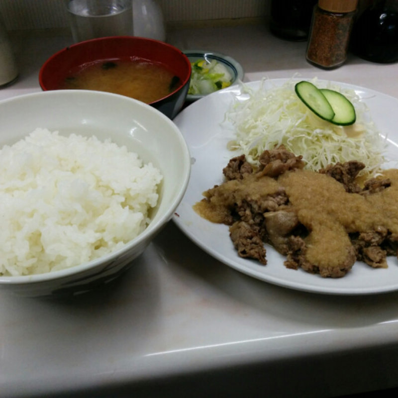 牛バラステーキ定食(角常食堂 中央市場店 )