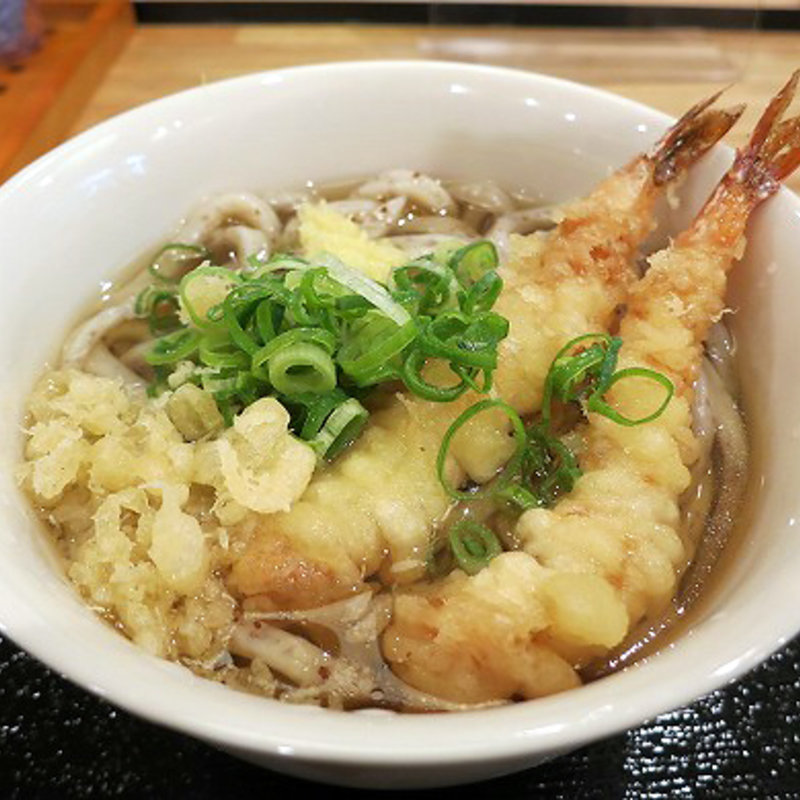 かけ（冷）小+海老天(そば喜邐 山く （ソバキリ サンク）)