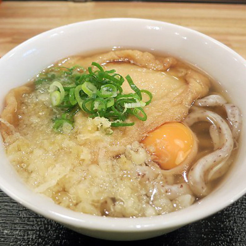 かけ（温）小+きつねあげ+生玉子(そば喜邐 山く （ソバキリ サンク）)