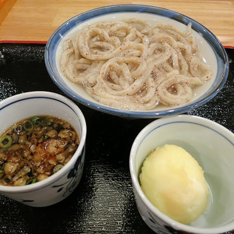 釜あげ 小+たまご天(そば喜邐 山く （ソバキリ サンク）)