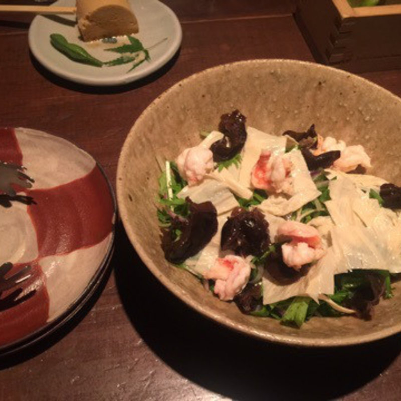 湯葉とエビのタイ風サラダ(豆腐料理 空野 南船場店 （【旧店名】空ノ庭）)