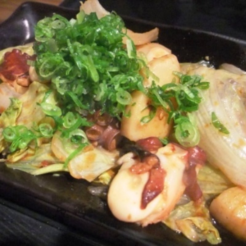 タコとホタテのピリ辛炒め(豪快 立ち寿司 日本橋店 )