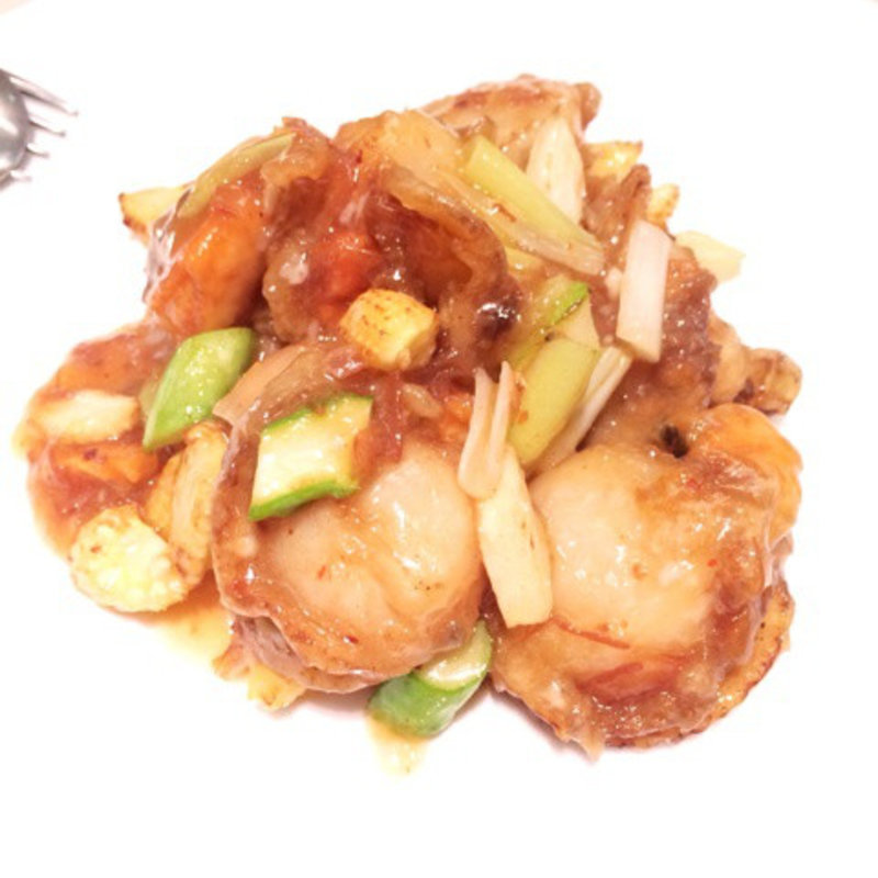 海老と帆立のXO醬炒め(赤坂四川飯店)