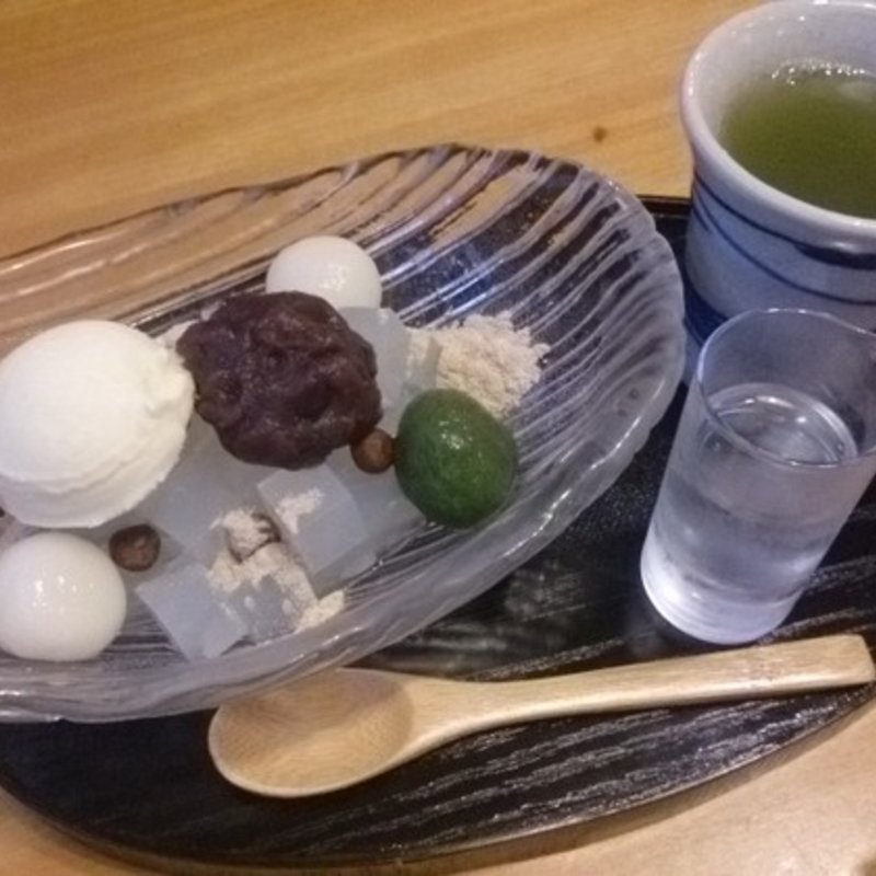 塩クリームあんみつ(そば処　長岡小嶋屋 本店 （こじまや）)