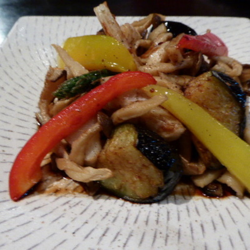 彩野菜の温製サラダ(軽井沢 川上庵)