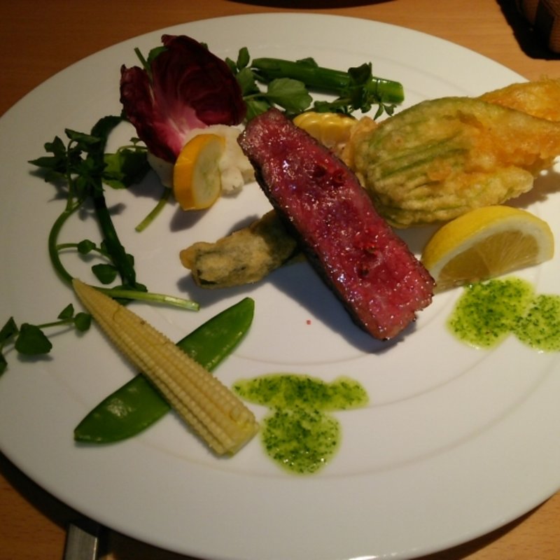 国産牛ロースステーキ　～ブルゴーニュ風～(農家食堂LUONTO（ルオント）)