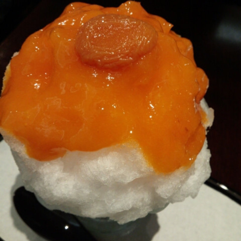 かき氷（あんず）(追分だんご本舗)