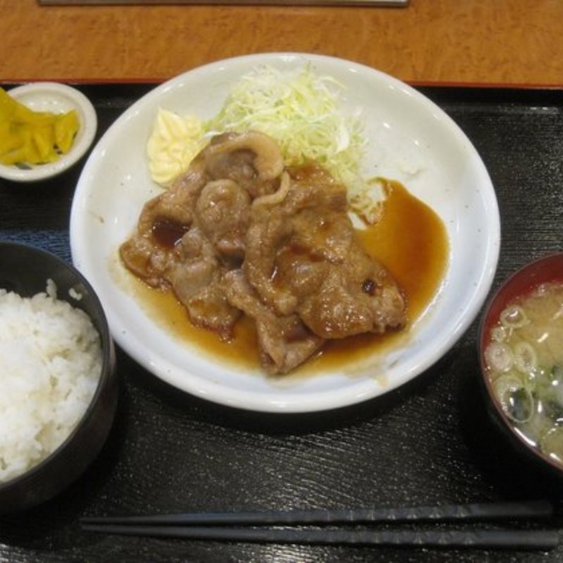 生姜焼き定食(遊のそば)