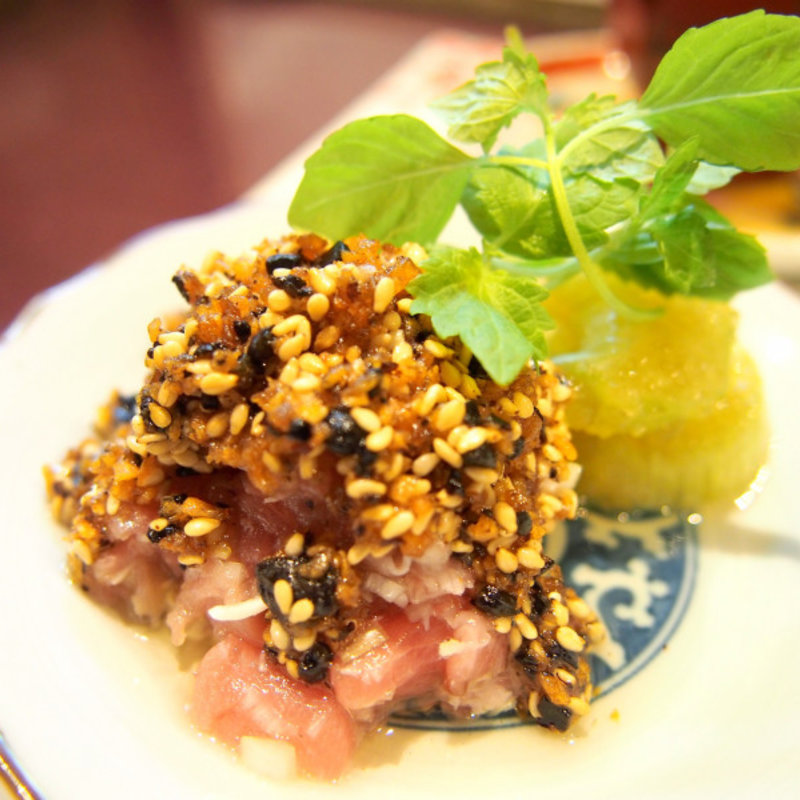 本鮪　剥き身　サクサク豆鼓　はす芋上湯(酒中花 空心  （シュチュウカ クウシン）)