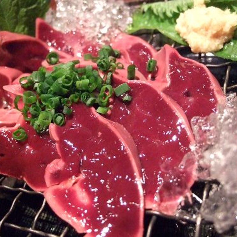 鶏　肝刺し(炭寅 薬院本店)