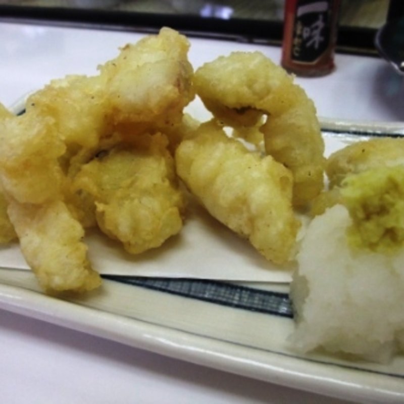 紋甲イカゲソ天(酒房半田屋 新世界店)