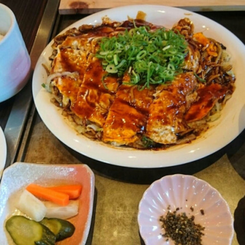 広島焼きYAZAWA定食(酔ぃ夜)