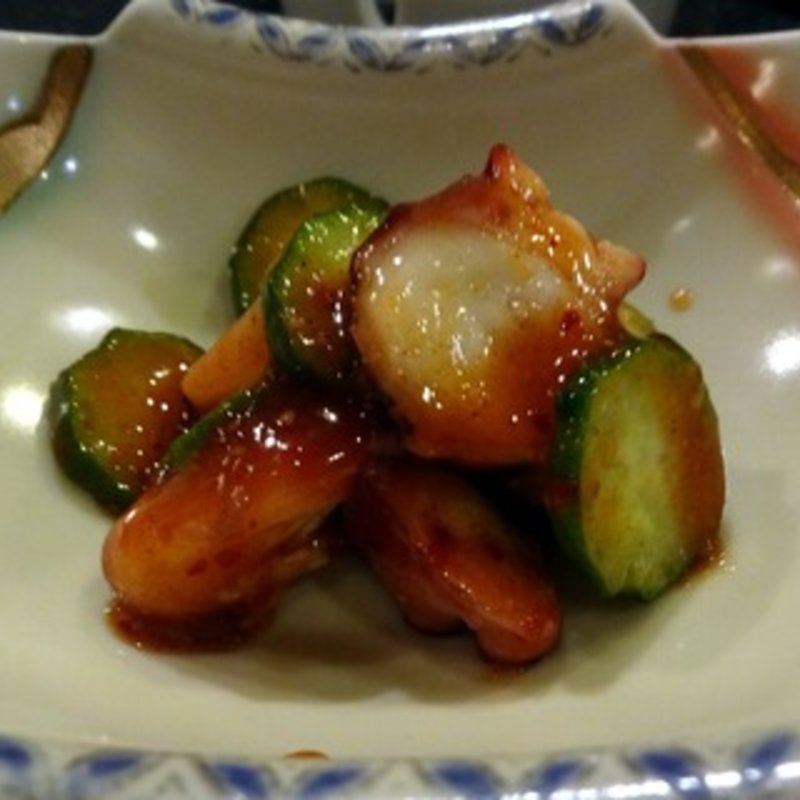 タコとキュウリのキムチ和え(酔舎)