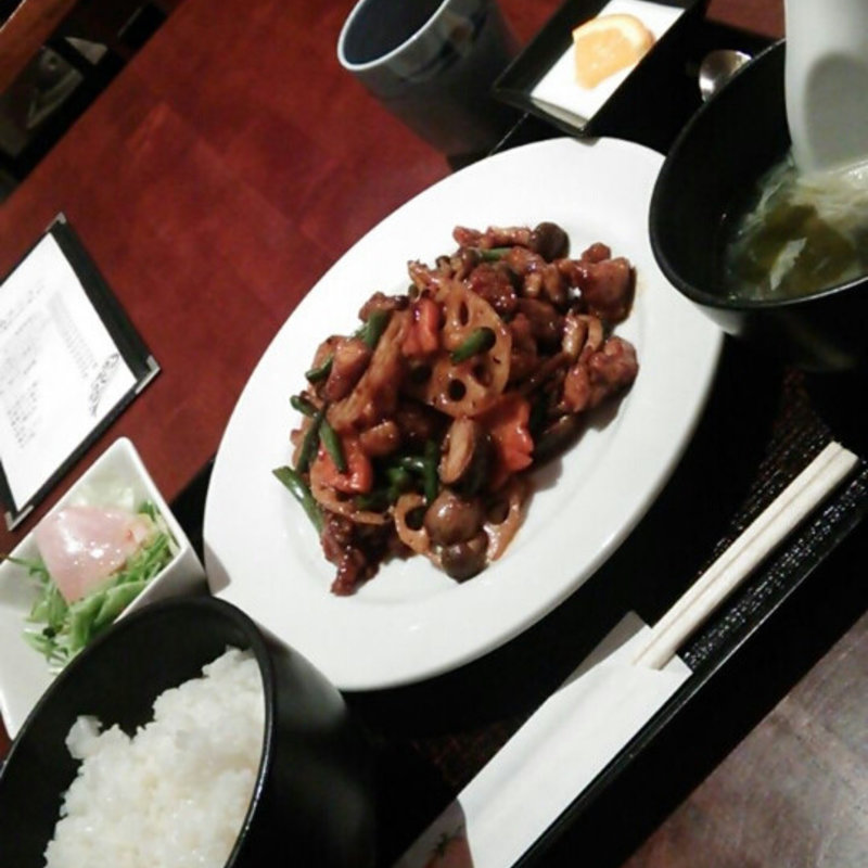 鶏モモ肉の四川豆板醤炒め定食(醤 （JIANG）)