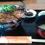 豚みそ丼大盛1100円＋わさび100円(豚みそ丼本舗 野さか)