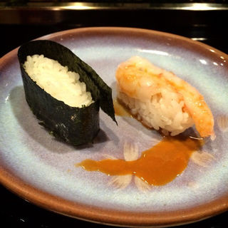 海老の塩辛ソース(金寿司)