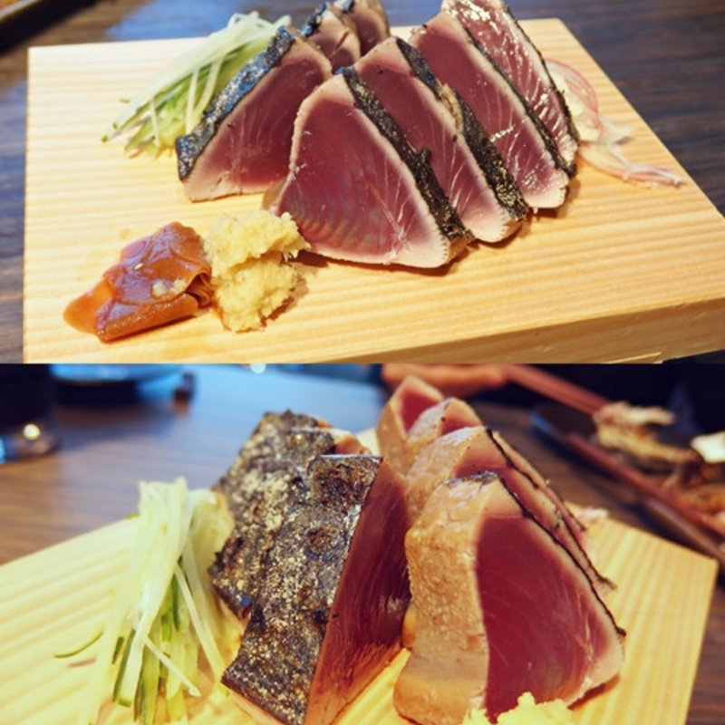 石巻産かつおの塩たたき 藁焼き(金市朗 市ヶ谷店 （キンイチロウ【旧店名】伊達藩いろり屋 二代目ごいち　GEMS市ヶ谷店）)