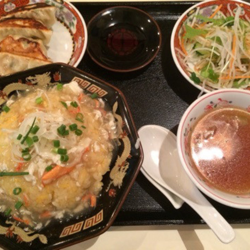 蟹肉入りあんかけチャーハンセット(金泉軒 （きんせんけん）)