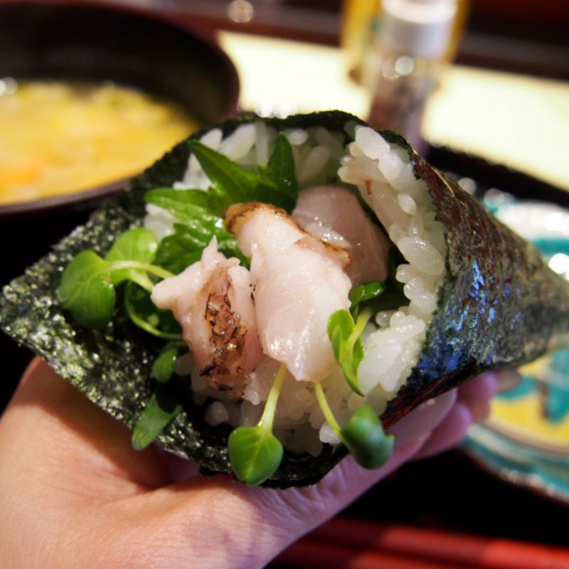  のどぐろたっぷり手巻き(金澤 ほおずき庵 )