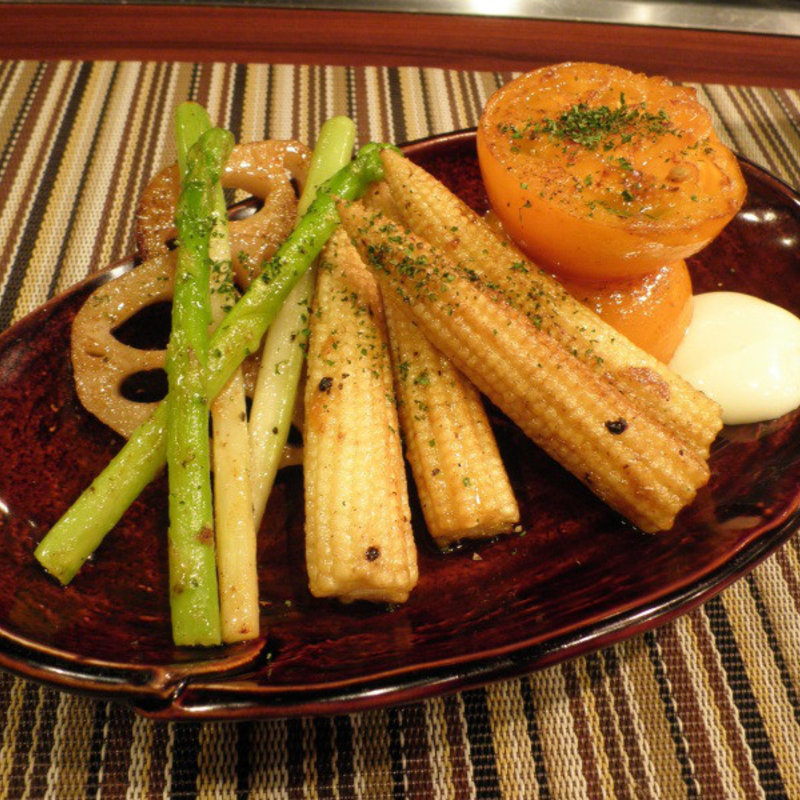焼き野菜、四品焼(鉄板居酒屋 菜菜（さいさい）)