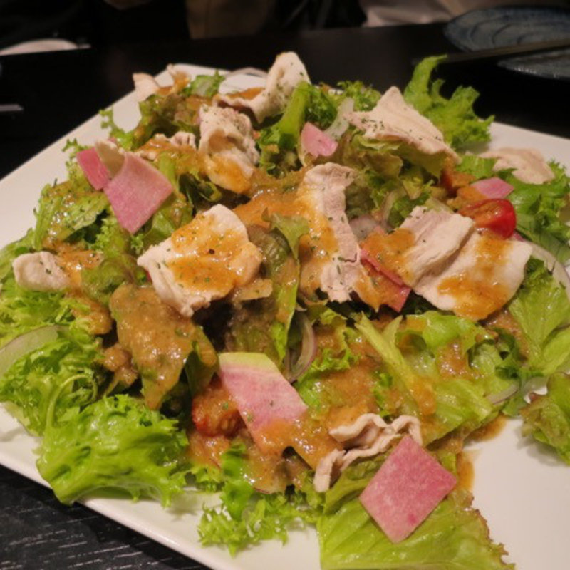 黒豚の冷しゃぶサラダ(鉄板亭　粋 （イキ）)