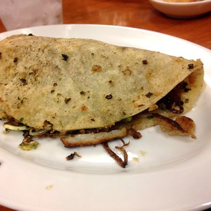 一銭洋食＋ネギ大盛り＋チーズ(駒や)