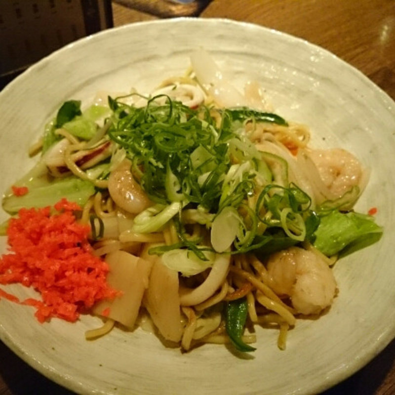 海鮮塩焼きそば(鉄板焼みつい)