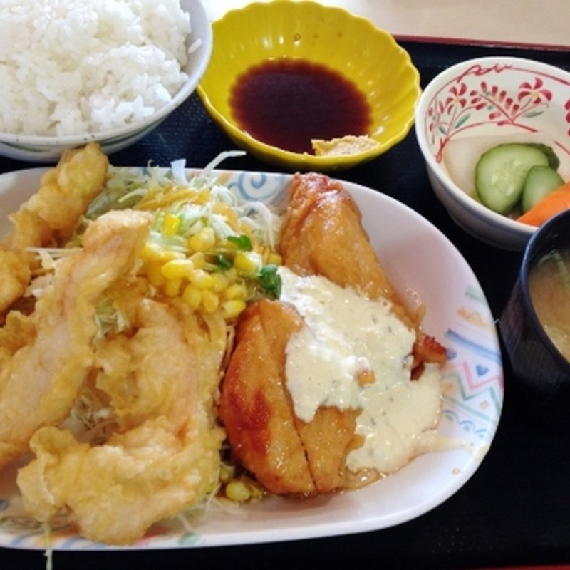とり天とチキン南蛮定食(銀シャリ亭 清水店 )