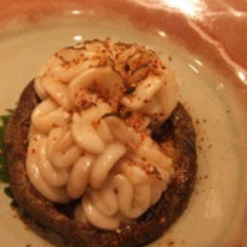 椎茸の白子焼き(銀座すし処 真)