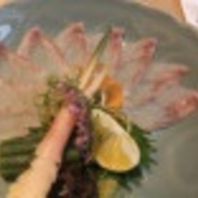 スズキのお造り(銀座　久保田)